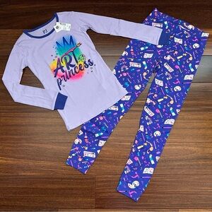Kids Art Princess Pajama Set - Purple